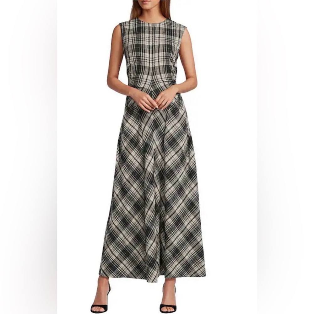 Antonio Melani
Erica Sleeveless Boat Neck Plaid Fit and Flare Maxi Dress - Picture 3 of 6